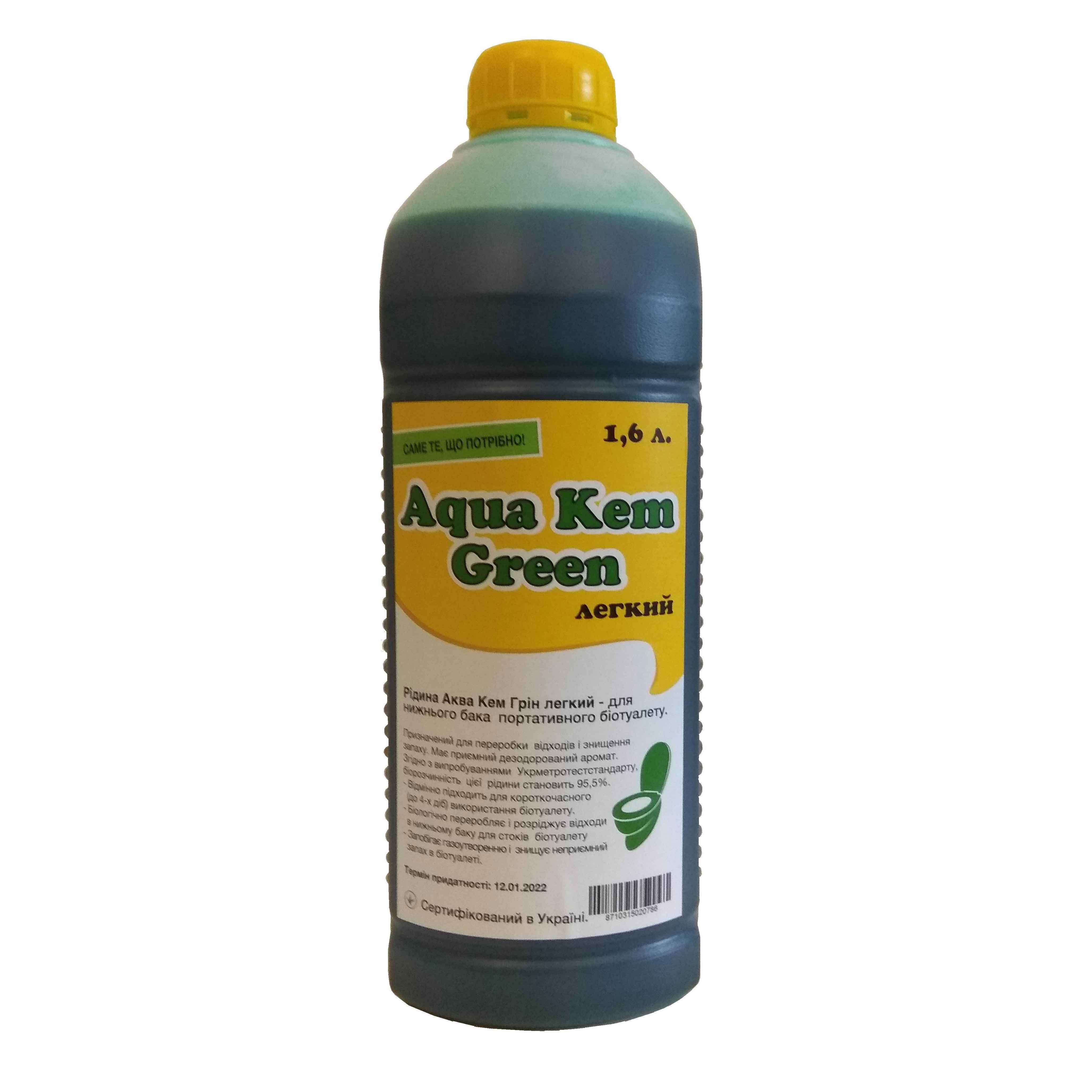 Рідина для біотуалету «Aqua Kem Green Легкий» 1,6 л