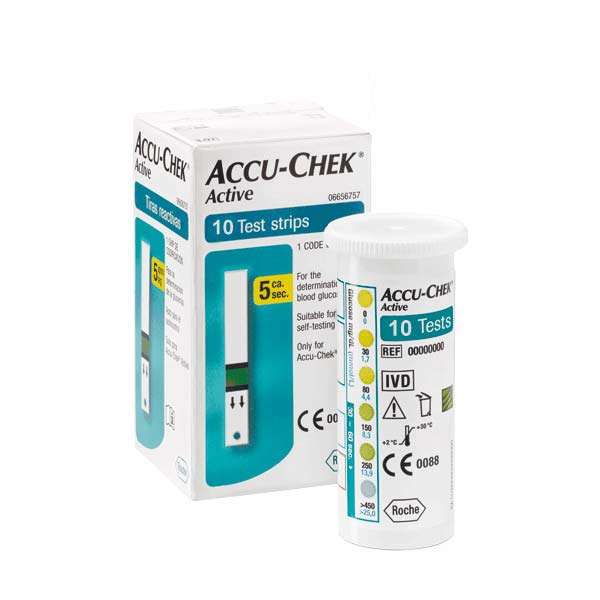 Тест-полоски Accu-Chek Active 10 штук, ACT-1