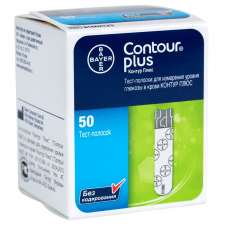Тест-смужки для глюкометра Contour Plus 50 штук