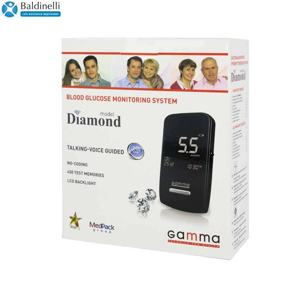 Глюкометр Gamma Diamond, GAMMA D