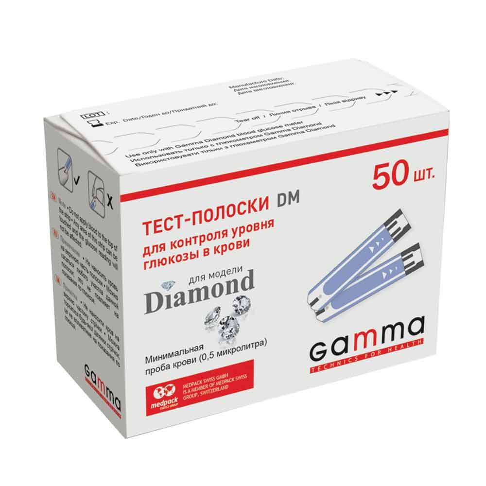Тест-смужки Gamma DM 50 штук, GDM-50