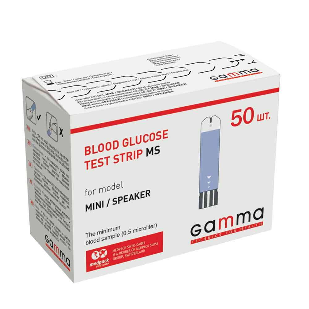 Тест-смужки Gamma MS 50 штук, GMS-50