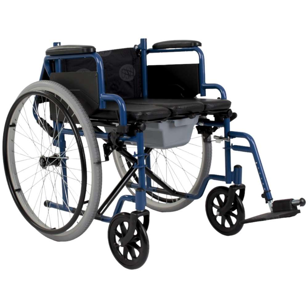 Складная инвалидная коляска с санитарным оснащением OSD-BST-45