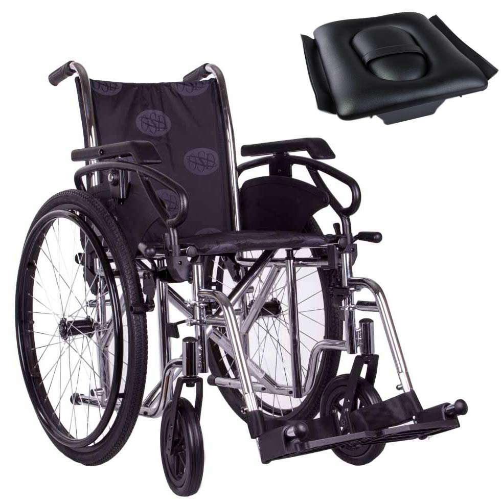 Стандартний інвалідний візок OSD Millenium 3 Grey з санітарним обладнанням