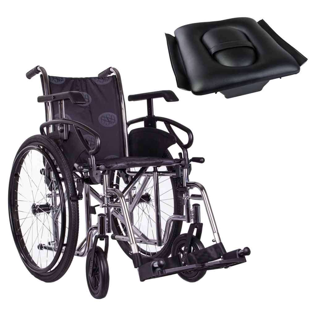 Стандартний інвалідний візок OSD Millenium 3 Grey з санітарним обладнанням