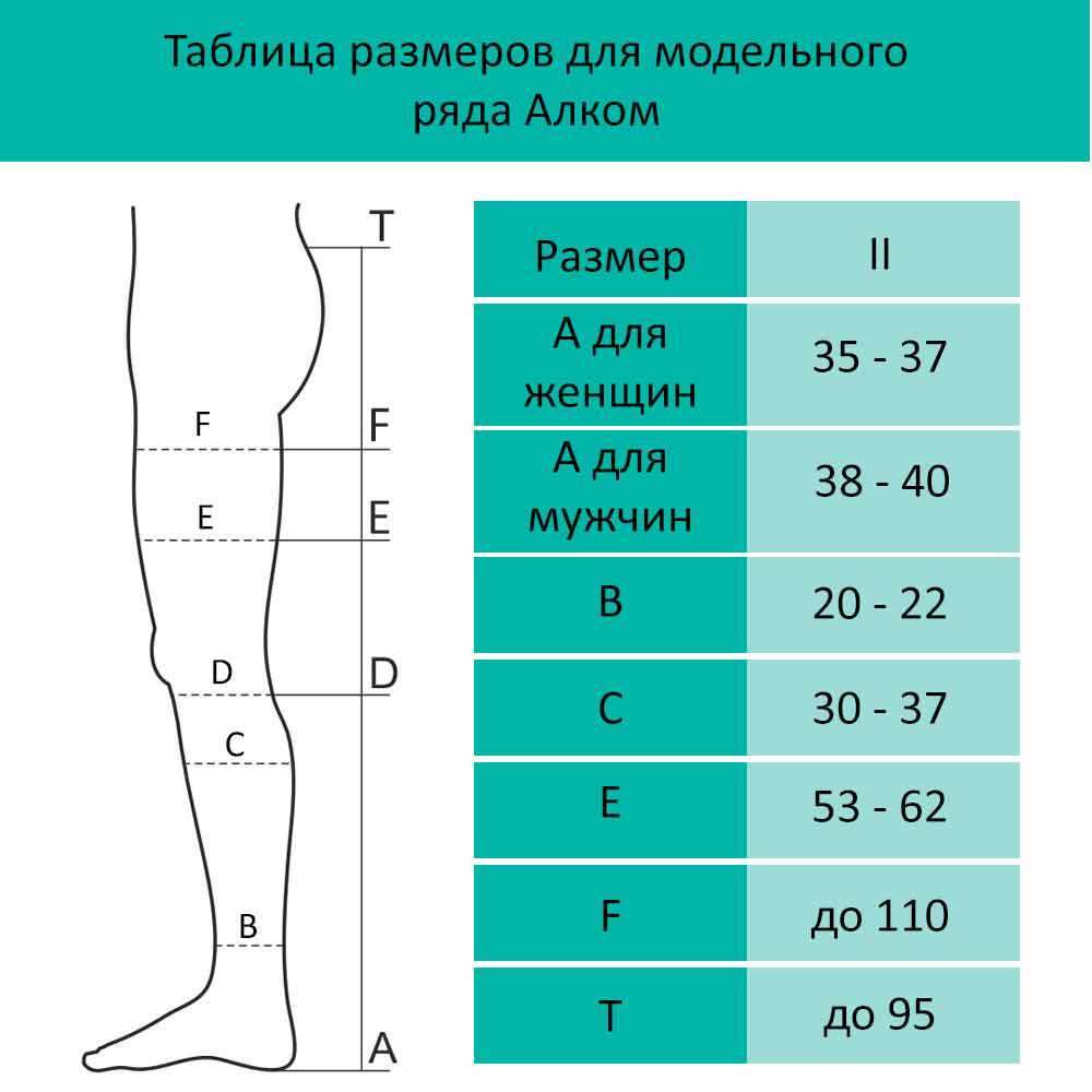 Чулок женский компрессионный на левую ногу, 3 класс компрессии, 6063-OL