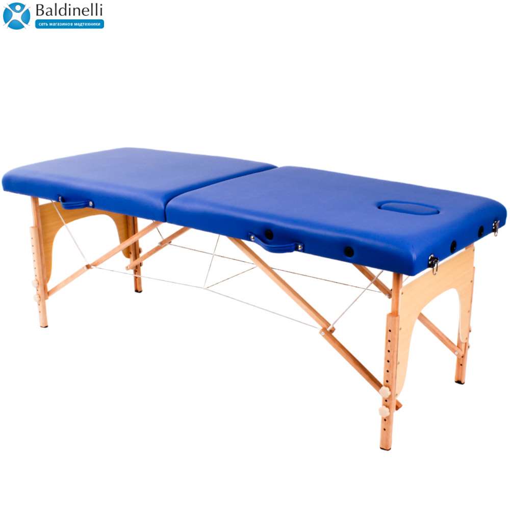 Деревянный складной массажный стол (2 секции) SMT-WT021