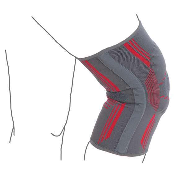 Бандаж на коленный сустав вязанный эластичный усиленный R6104