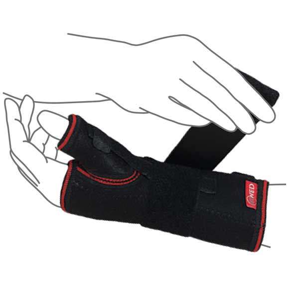 Бандаж на лучезапястный сустав с ребром жесткости (с фиксацией пальца) R8304