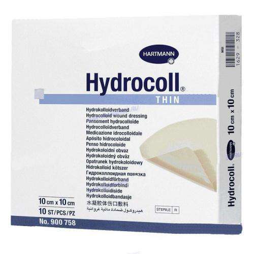 Гидроколлоидная повязка на рану Hydrocoll thin 10x10 см