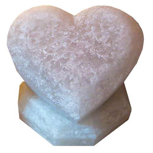 Соляной светильник Артемсоль, "Сердце лежачее", большое на соляной подставке