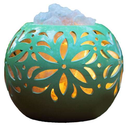 Керамический соляной светильник Планета соли, "Флора шар", 2074