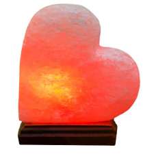 Соляний світильник «Планета солі», «Серце з нахилом» з деревом, 2085