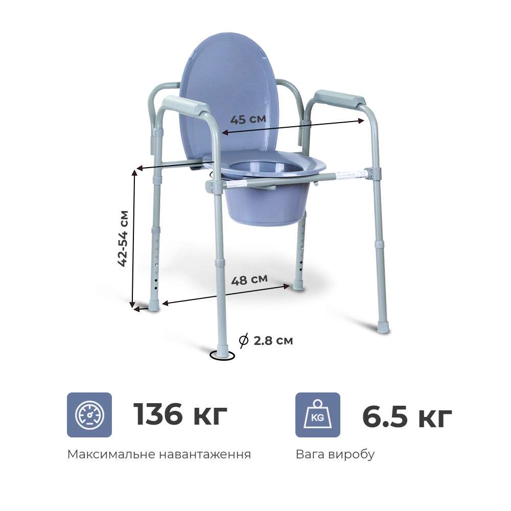 Уценка: Складной стул-туалет OSD-2110C