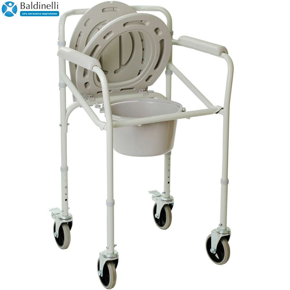 Складной стул-туалет на колесах OSD-2110JW