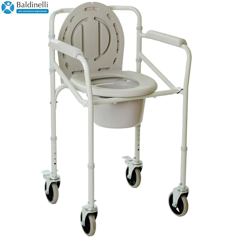 Складной стул-туалет на колесах OSD-2110JW