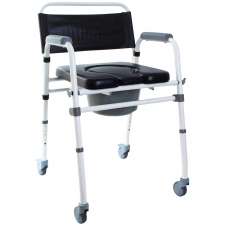 Складаний стілець-туалет 3 в 1 на колесах OSD-2110QAB