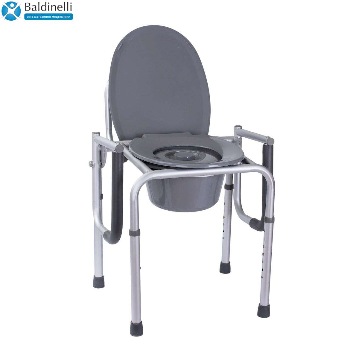 Алюминиевый стул-туалет с откидными подлокотниками OSD-RB-A2107D